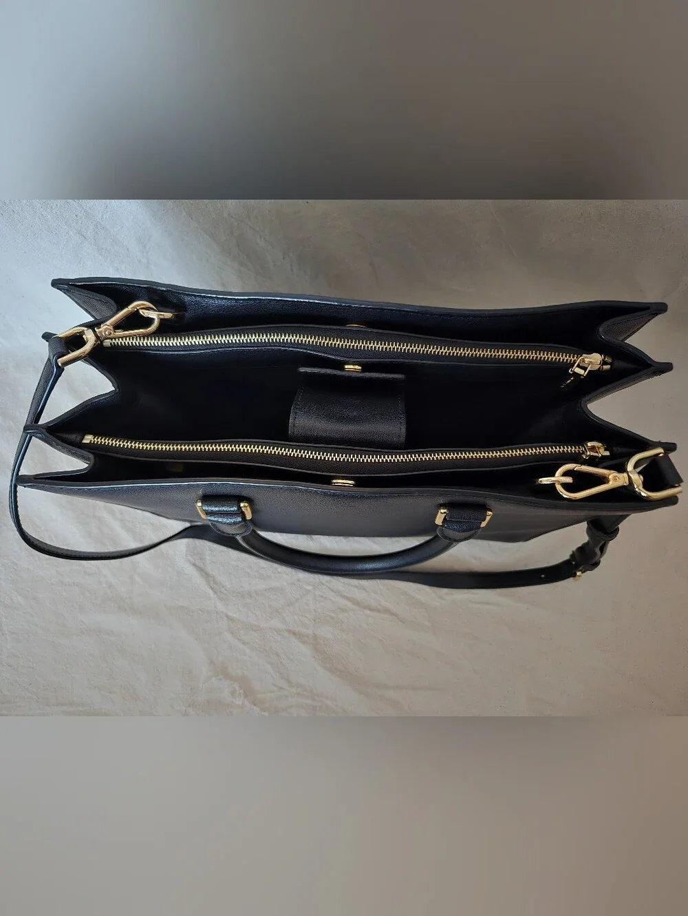 Michael Kors Pebble Black Leather Structured Handbag